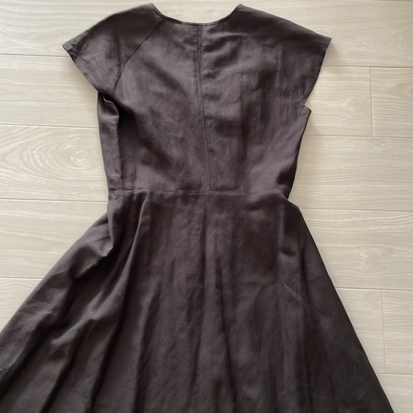 SALE! Vivienne Hu Brown V-Neck Blouse w/ Maxi Drape - Picture 9 of 12